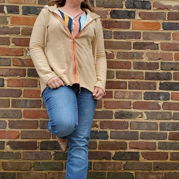 RELISTED ODDY distressed zip up hoodie - Picture 7 of 8